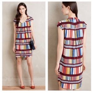 MAEVE x Anthro printed casual dress 2 windowpane